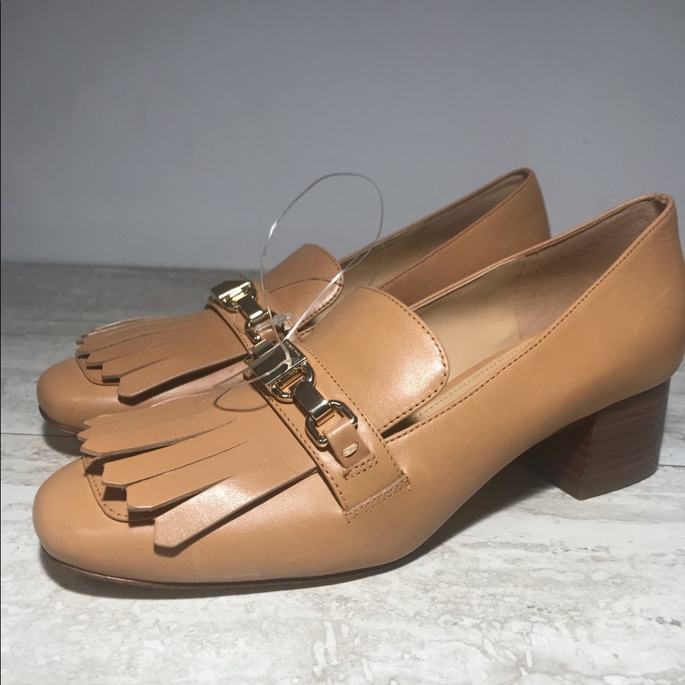 michael kors block heel pumps